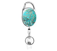 Soleebee JoJo Porte-clés extensible des deux côtés Motif carte d'identité JoJo Porte-clés pour infirmière, enseignant, étudiant, avec clip de ceinture pour porte-cartes (arbre vert)