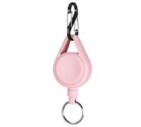 Soleebee Porte-clés extensible avec câble en acier extensible de 60 cm et anneau porte-clés yoyo rétractable avec mousqueton (rose)