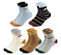 Soleeya 5 paires Chaussettes Enfant de Sport en Coton 3-12 Ans Cartoon Cars Chaussettes Rigolotes Enfant Colorées Garcon Filles de Sneakers (6-8 Ans)