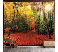 Soleil coucher de soleil forêt arbre tapisserie tenture murale literie tapisserie peinture à l'huile Nature paysage 150x130 cm