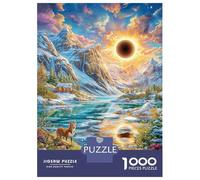 Soleil de Minuit Puzzle 1000 Piece, Puzzle Jeu Éducatif Défi Jouet Jeu D'adresse pour Toute La Famille 70x50cm/1000pcs