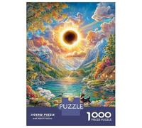 Soleil de Minuit Puzzle 1000 Pièces pour Adultes Et Enfants, Difficile Puzzles, Activité Familiale Captivante,Jeu De Défi Intellectuel 52x38cm/1000pcs