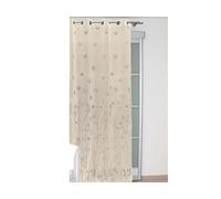 Soleil d'ocre 033317 Tulipe Voile Dévoré à Oeillets Polyester Beige 250 x 140 cm