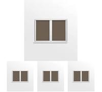 Soleil d'ocre 043548 Dolly Paire de Brise Bise Polyester Taupe 60 x 90 cm (Lot de 4)