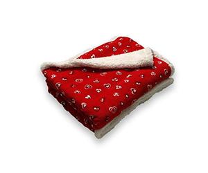 Soleil d'Ocre 512116 Coeur Plaid Polaire Imprimé Sharpa Polyester Rouge 160 x 120 cm