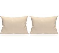 Soleil d'Ocre 554828 Taie d'oreiller US 57 Fils Coton Uni Ecru 50 x 75 cm (Lot de 2)