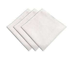 Soleil d'ocre 838754 Bella Lot de 3 Serviettes de Table Polyester Blanc 45 x 45 x 1 cm