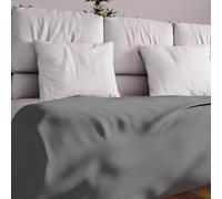 Soleil d'ocre, Adele, Couvre lit, jeté de canapé, Coton, Gris, 180x220 cm