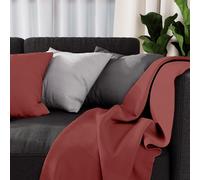 Soleil d'ocre, Adele Plaid, jeté de Fauteuil, Coton, Brique, 140x200 cm