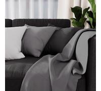 Soleil d'ocre, Adele Plaid, jeté de Fauteuil, Coton, Gris, 140x200 cm