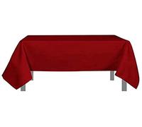 Soleil d'ocre, Alix Nappe 140x140 cm, Rouge, Polyester déperlant Anti-Taches