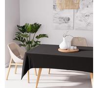 Soleil d'Ocre Nappe rectangulaire Alix Anti-tâches Polyester Noir 140x200 cm