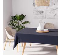 Soleil d'Ocre Nappe rectangulaire Alix anti-tâches Polyester Bleu marine 140 x 240 cm