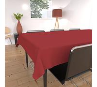 Soleil d'Ocre Nappe Alix anti-taches rectangulaire polyester Rouge 140x240 cm