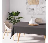 Soleil d'Ocre Nappe rectangle Alix anti-tâches polyester 140x300 cm anthracite