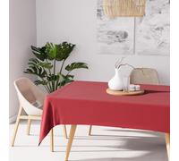 Soleil d'Ocre - Nappe rectangulaire Alix - Anti-tâches polyester Rouge 140x300 cm