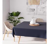 Soleil d'Ocre – Nappe carrée Alix – Anti-taches Polyester Bleu marine 180×180 cm