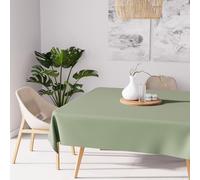 Soleil d'ocre, Alix Nappe carrée Anti-tâches, Polyester, Kaki, 180x180 cm