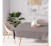 Soleil d'ocre, Alix Nappe carrée Anti-tâches, Polyester, Moka, 180x180 cm