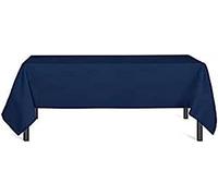 Soleil d'Ocre Nappe rectangulaire Alix anti-tâches Polyester Bleu marine 140 x 240 cm