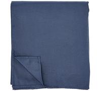 Soleil d'Ocre Nappe Alix rectangulaire anti-tâches en polyester Bleu marine 140x300 cm