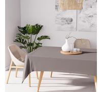 Soleil d'ocre, Alix Nappe Rectangle Anti-tâches, Polyester, Moka, 140x200 cm