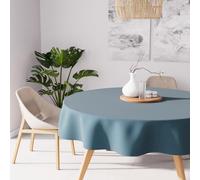 Soleil d'Ocre – Nappe ronde Alix – Anti-tâches en polyester – Bleu céladon Ø 180 cm