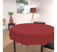 Soleil d'Ocre – Nappe ronde Alix – Polyester anti-tâches – Rouge Ø 180 cm