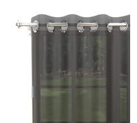 Soleil d'ocre, Alix Voilage à Oeillets, Polyester, Ocre, 135x180 cm