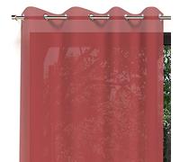 Soleil d'Ocre Voilage à œillets Alix Polyester Rouge 135x250 cm