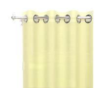 Soleil d'ocre, Alix Voilage à Oeillets, Polyester, Vert Citron, 135x180 cm