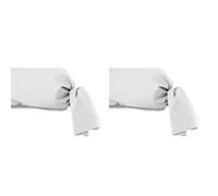 Soleil d'ocre - Atmosphère Taie de traversin uni Atmo Blanc 85 x 185 cm (Lot de 2)