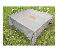 Soleil d'ocre Baguette Nappe carrée Coton Gris 180x180 cm