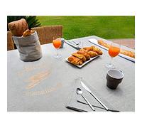 Soleil d'ocre Baguette Nappe Rectangle Coton Gris 140x300 cm