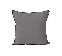 Soleil d'ocre, Bohème Coussin Microfibre lavée, Gris, 60x60 cm