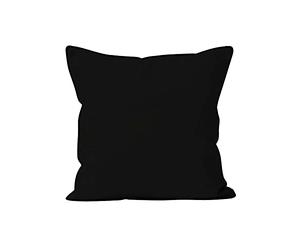 Soleil d'ocre, Bohème Coussin Microfibre lavée, Noir, 60x60 cm