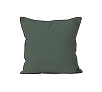 Soleil d'ocre, Bohème Coussin Microfibre lavée, Vert Kaki, 40x40 cm