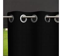 Soleil d'ocre, Boheme Rideau occultant à Oeillets 135x250 cm Noir
