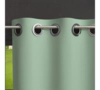 Soleil d'ocre, Boheme Rideau occultant à Oeillets 135x250 cm Vert Eau