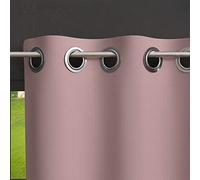 Soleil d'ocre, Boheme Rideau occultant à Oeillets 135x250 cm Vieux Rose