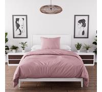 Soleil D'ocre Boheme Washed Microfibre Duvet Cover Set 140 X 200 Cm Old Pink