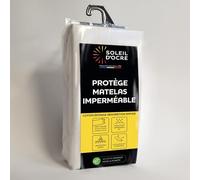 Soleil d'ocre, Bouclette Protège Matelas, Alèse, Blanc, 90x190 cm