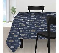 Soleil d'ocre, Cadaques Nappe Anti-tâches Rectangle, Polyester, Multicolore, 140x240 cm