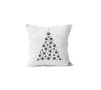 Soleil d'ocre Coussin Brodé Pur Coton 45X45 cm Sapin