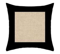 Soleil d'ocre, Coussin, Jute, Noir, 40 x 40 cm, Coton