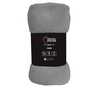 Soleil d'ocre, Couverture Flanelle 180x220 cm Calin Gris