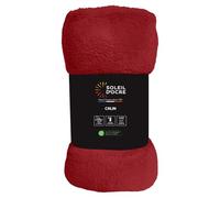 Soleil d'ocre, Couverture Flanelle 220x240 cm Calin Rouge