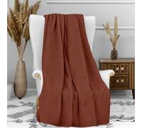 Soleil d'ocre, Couverture, Plaid Microfibre 120x160 cm COCOONING Brique