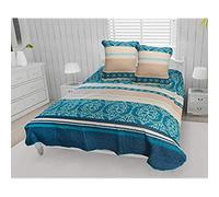 Couvre-lit boutis Coton 220x240 cm Anna avec 2 taies d'oreiller