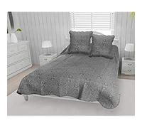 Couvre lit boutis coton 220x240 cm ARABESQUE avec 2 taies d'oreiller